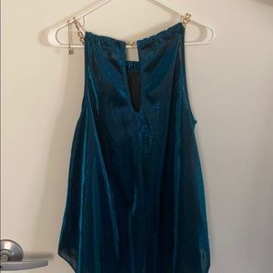 Teal metalic top